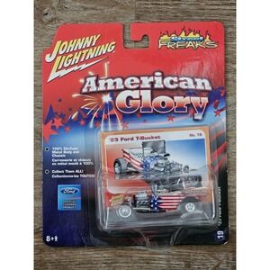Johnny Lightning 23 1923 Ford T-Bucket American Glory Street Freaks Car USA Flag